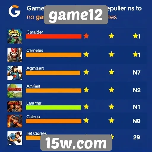 Avaliação dos jogos mais populares no Game12